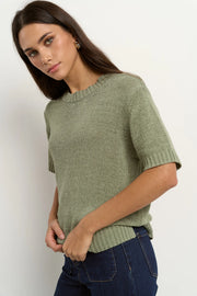 LOVEABLE SAGE TAPE YARN KNIT TEE