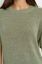 LOVEABLE SAGE TAPE YARN KNIT TEE
