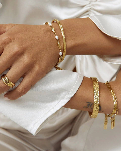HELIOS GOLD CUFF BRACELET