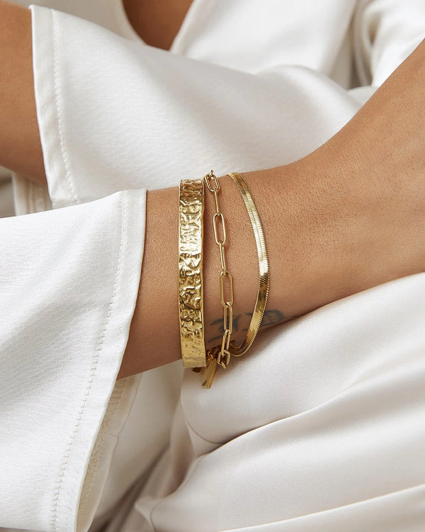 SYLVIA GOLD SNAKE CHAIN BRACELET
