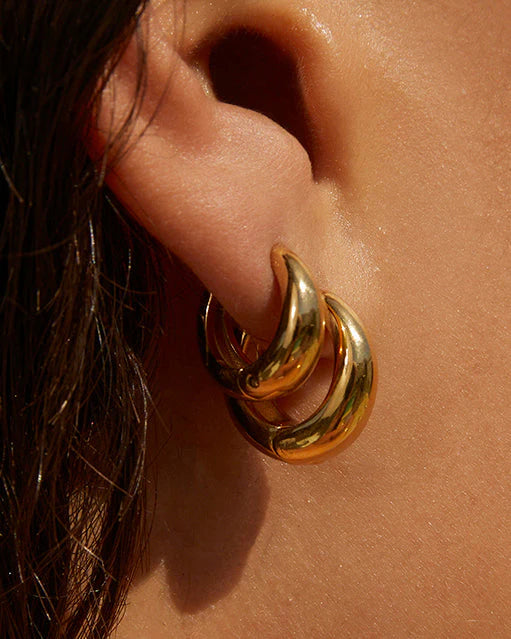 MAX GOLD EARRINGS - MAXI 16MM