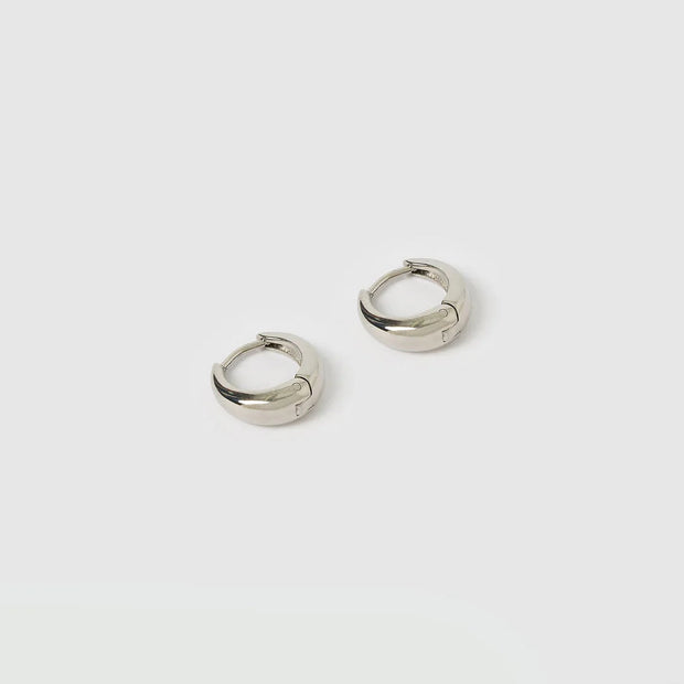 MAX SILVER EARRINGS - MIDI 14MM