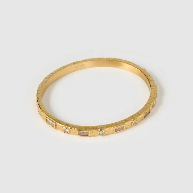 MELROSE GOLD CUFF BRACELET - STONE