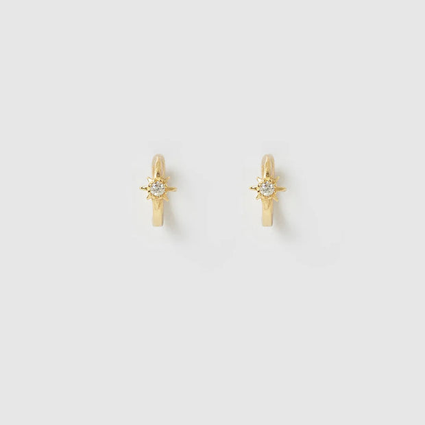 NOVA GOLD HUGGIE EARRINGS