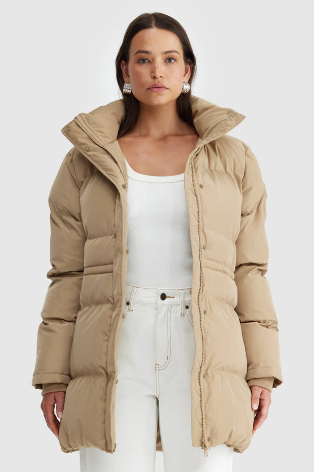 MONTY BELTED MID LENGTH PUFFER JACKET