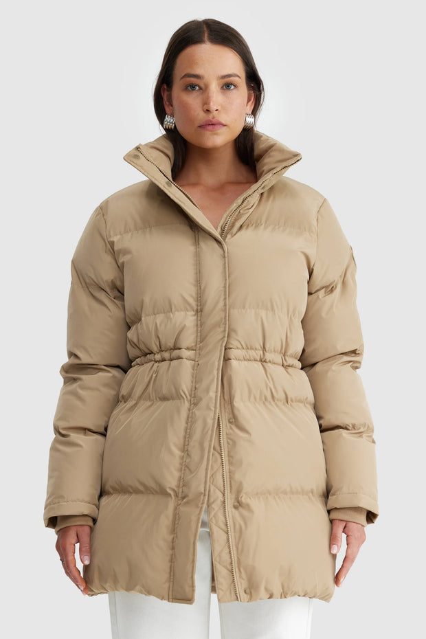 MONTY BELTED MID LENGTH PUFFER JACKET