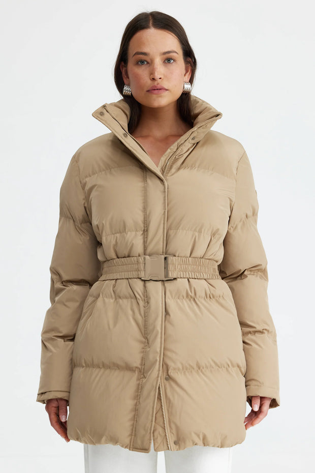 MONTY BELTED MID LENGTH PUFFER JACKET