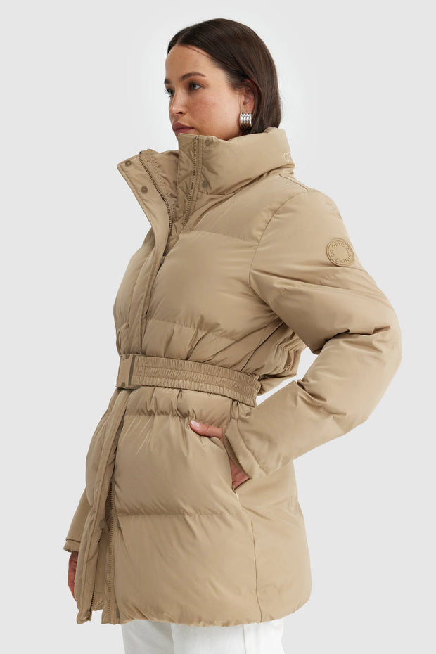 MONTY BELTED MID LENGTH PUFFER JACKET