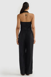 SAVANNAH LINEN PANTS - BLACK