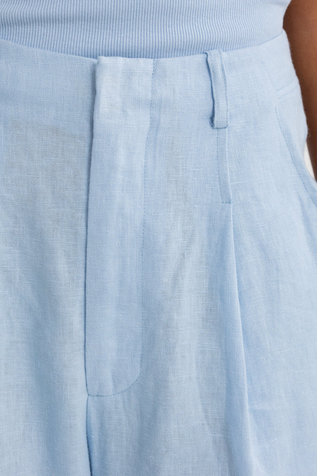 SAVANNAH LINEN PANTS - POWDER BLUE