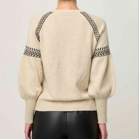 LUNA MERINO JACQUARD KNIT TOP