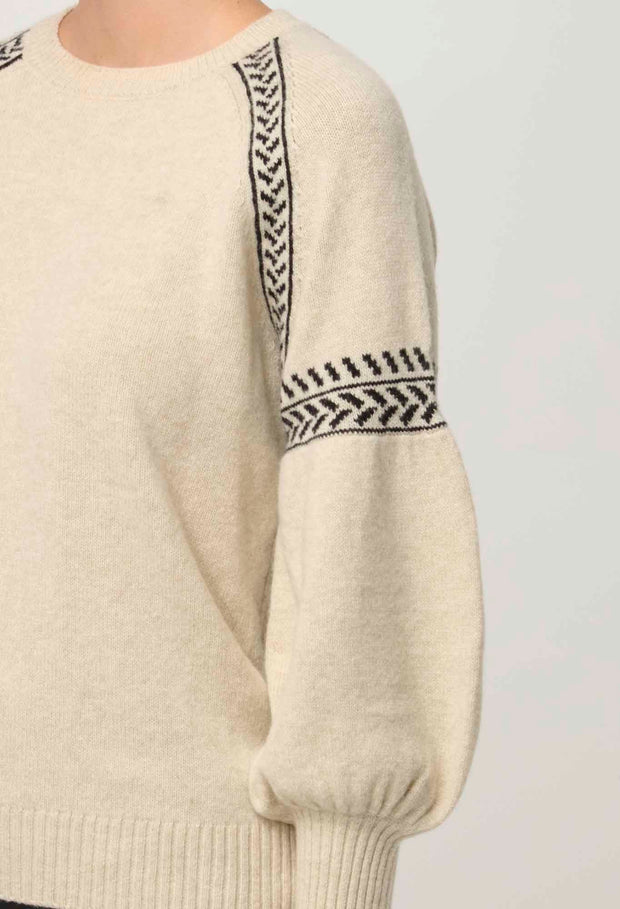 Luna Merino Jacquard Knit Top | Once Was Knit Tops | Women’s Knit Tops | Mudgee Women's Clothing Shop | KRYSTIES