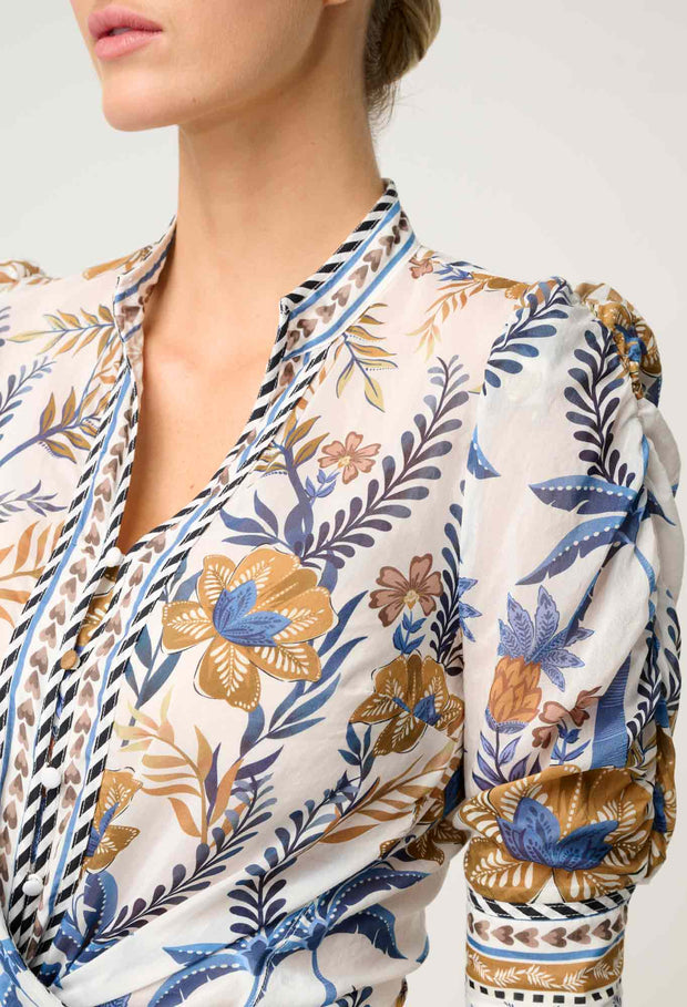 CALANTHA COTTON SILK SHIRT - GOLDEN MEDINA