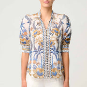 CALANTHA COTTON SILK SHIRT - GOLDEN MEDINA