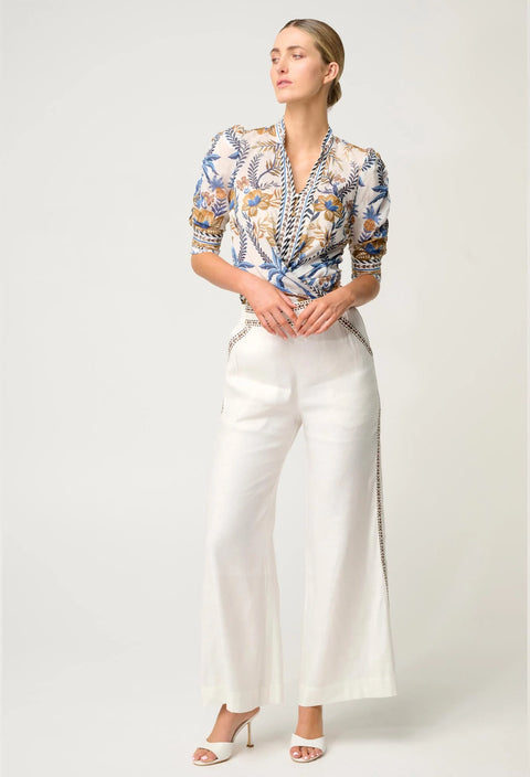 CALANTHA COTTON SILK SHIRT - GOLDEN MEDINA