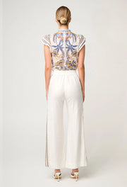 ZARA LINEN VISCOSE PANTS - IVORY