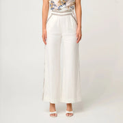 ZARA LINEN VISCOSE PANTS - IVORY