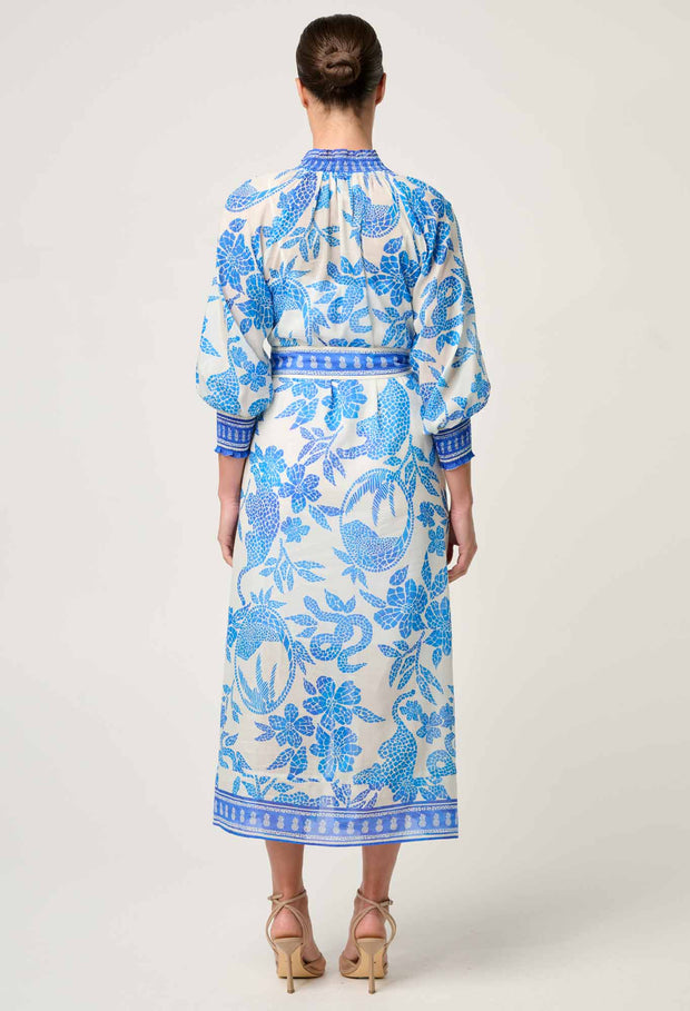 CARMEN SILK COTTON MAXI DRESS