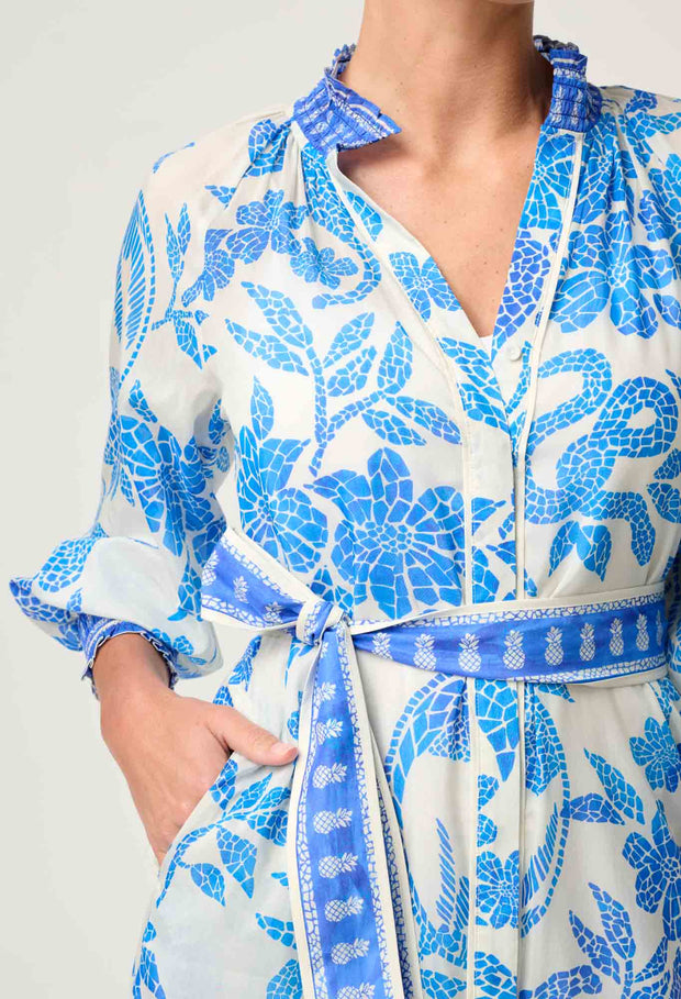 CARMEN SILK COTTON MAXI DRESS