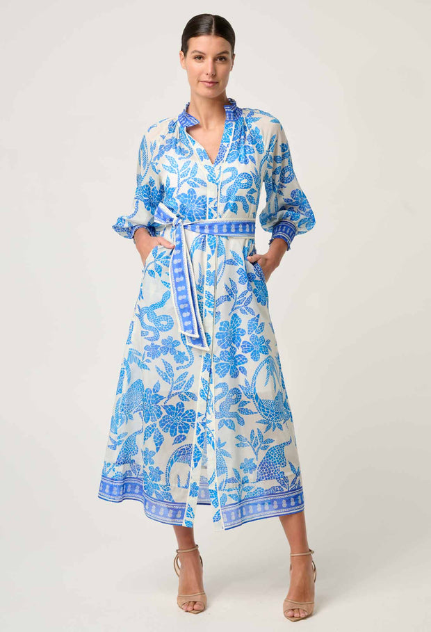 CARMEN SILK COTTON MAXI DRESS