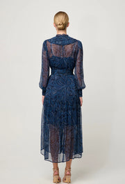 SOLANA BRAIDED CHIFFON DRESS