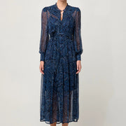 SOLANA BRAIDED CHIFFON DRESS
