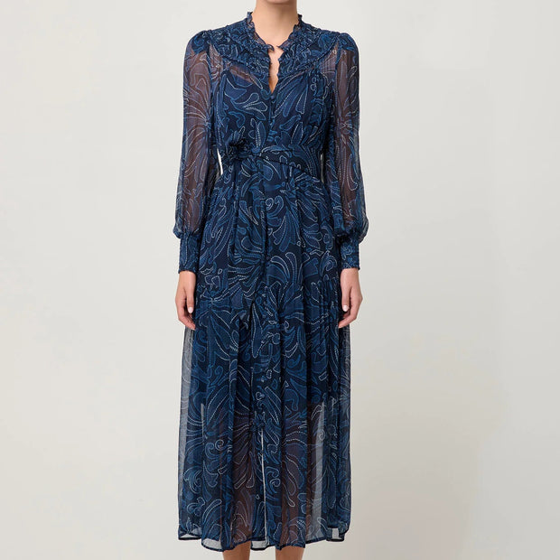 SOLANA BRAIDED CHIFFON DRESS