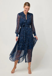 SOLANA BRAIDED CHIFFON DRESS