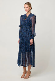 SOLANA BRAIDED CHIFFON DRESS