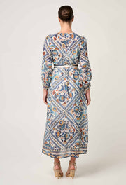 ALEXIS SILK COTON MIDI DRESS