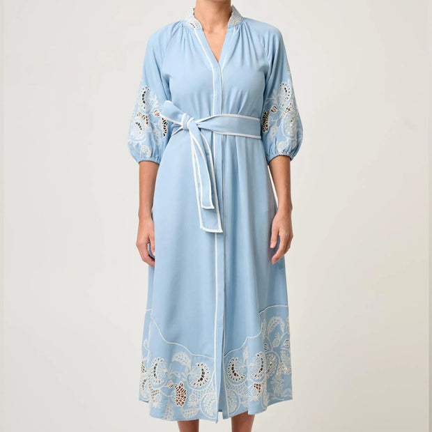 AMARA TENCEL EMBROIDERED MAXI DRESS