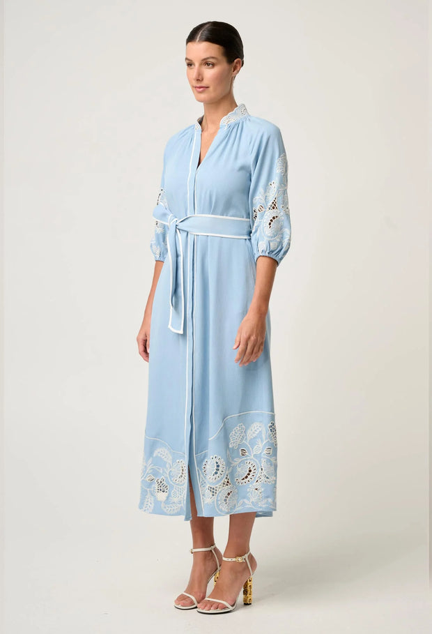 AMARA TENCEL EMBROIDERED MAXI DRESS