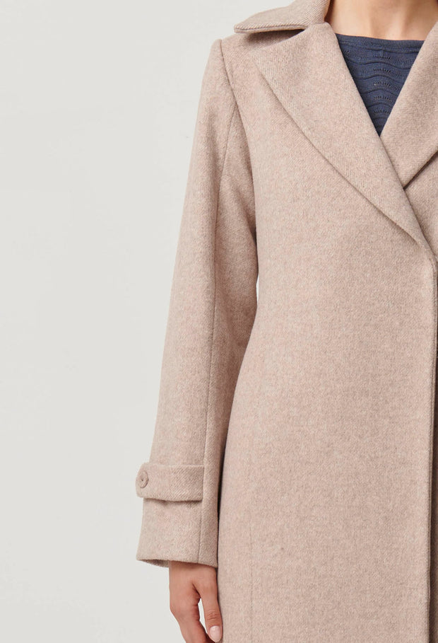 SUTTON WOOL BLEND TAB BACK DOUBLE BREASTED COAT
