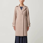 SUTTON WOOL BLEND TAB BACK DOUBLE BREASTED COAT