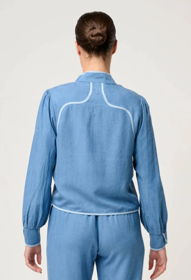AURORA REVERSIBLE VISCOSE & TENCEL FRINGE JACKET