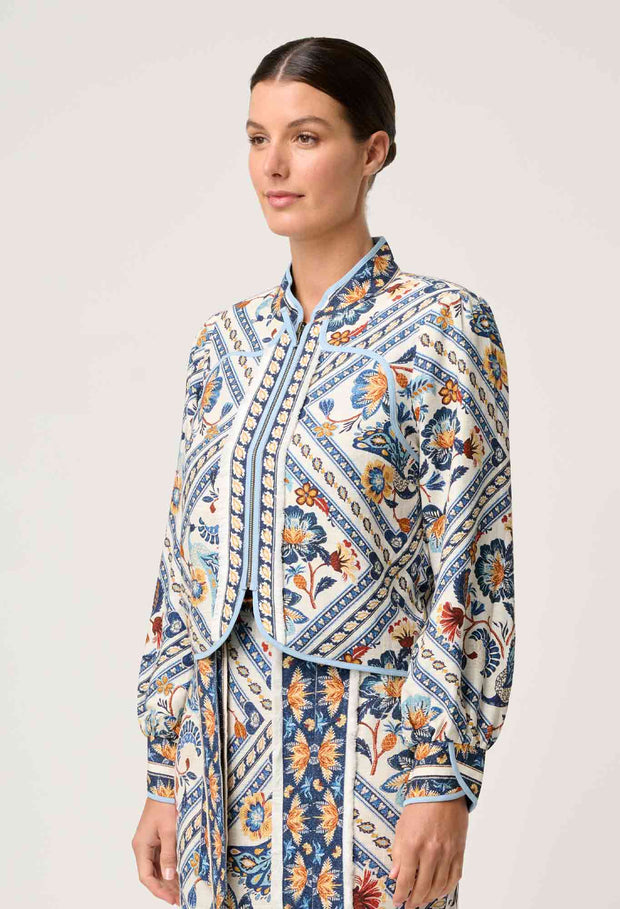 AURORA REVERSIBLE VISCOSE & TENCEL FRINGE JACKET