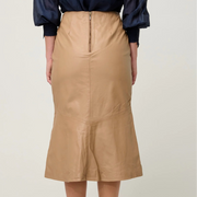 Mabel leather tier skirt