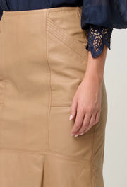 MABEL LEATHER TIER SKIRT