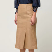 Mabel leather tier skirt