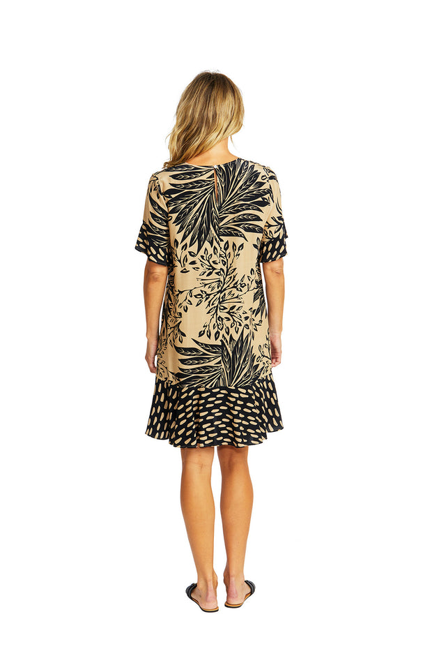 Sahara Splice Frill Dress