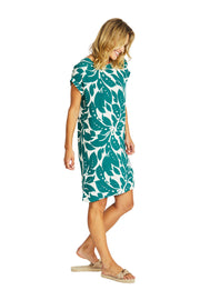 MONO LEAF SHIFT DRESS