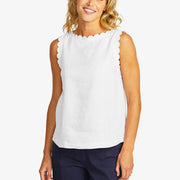 LUCY LINEN SCALLOP TOP