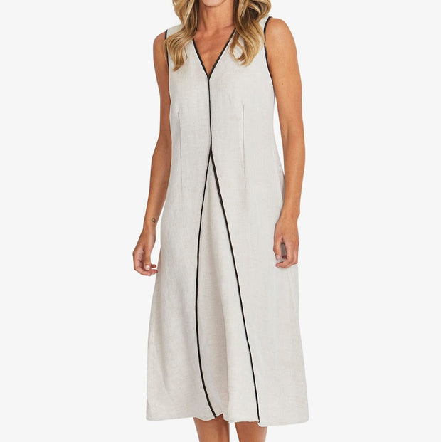 SARAH DRESS - RAFFIA/BLACK