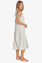 SARAH DRESS - RAFFIA/BLACK