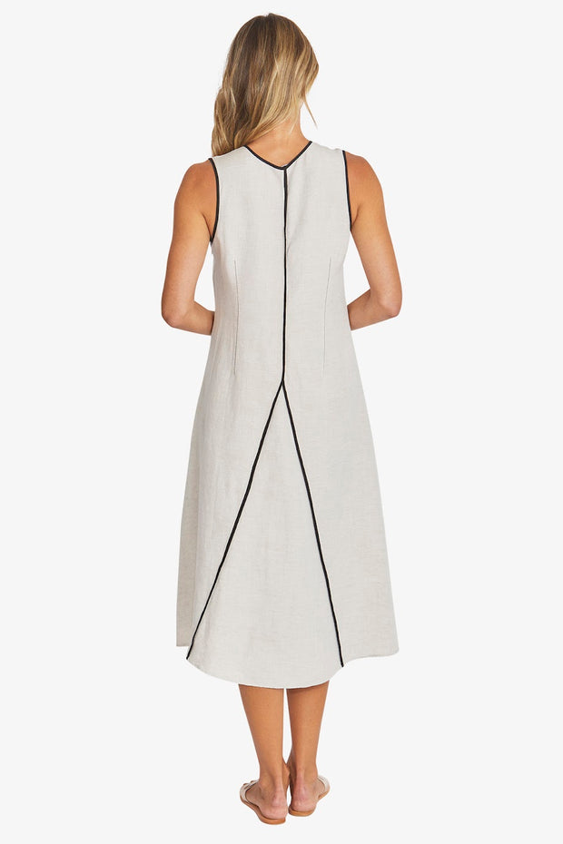 SARAH DRESS - RAFFIA/BLACK