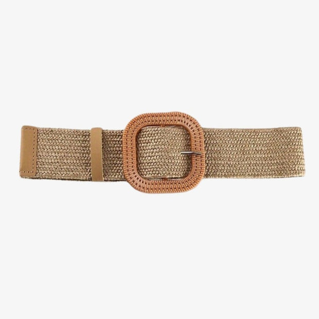 STRETCH BELT - RAFFIA