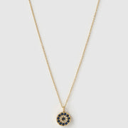 PROTECTIVE EYE CHARM GOLD NECKLACE