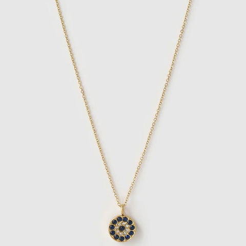 PROTECTIVE EYE CHARM GOLD NECKLACE