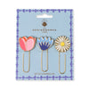 SET OF 3 PAPERCLIPS - FLORAL