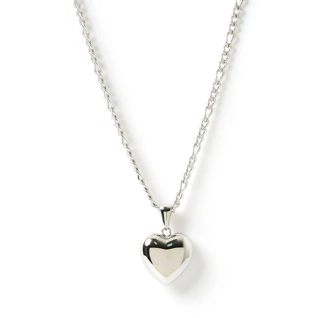 ROSE HEART SILVER NECKLACE